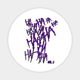 Laughter Purple Design Magnet